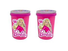 2x Potes Slimes Barbie Charm 180g Doce Brinquedo SORTIDO