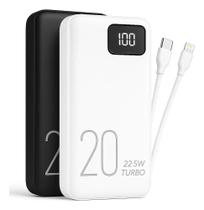 2X Power Bank 20000Mah Carregador Portátil Super Rápido 22.5