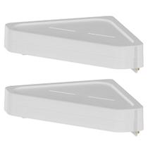 2x Prateleira de Parede Banheiro Ou Eleve Adesivo Branco