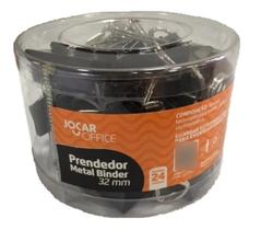 2X Prendedor De Papel Binder Clip 32 Mm Caixa Com 24 Unidade