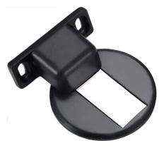 2X Prendedor De Porta Batente Magnético Slim Aço Preto