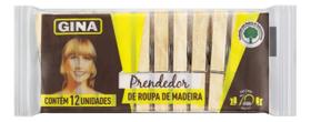 2X Prendedor De Roupa Madeira Gina 12 Unidades 2X Prendedor De Roupa Madeira Gina 12 Unidades