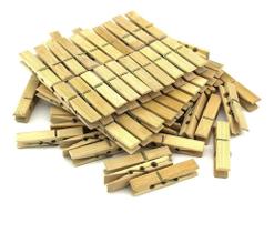 2X Prendedor De Roupas Pregador Madeira Bambú 20 Unidades Qu 2X Prendedor De Roupas Pregador Madeira Bambú 20 Unidades Qu