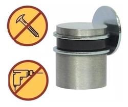 2X Prendedor Magnético Para Porta Fixação Sem Furos Escovado