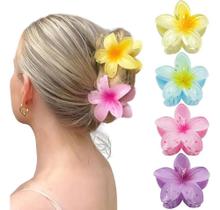 2X Presilha Piranha Flor Grande De Cabelo Vanessa Lopes Prai