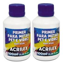 2X Primer Metal Vidro Pet 100ml Acrilex