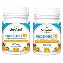 2x Probiotic10 800mg 60 caps - Sfood 10 tipos probioticos