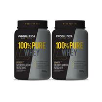 2x Probiótica 100% Pure Whey Nova Fórmula 900G Pote Baunilha