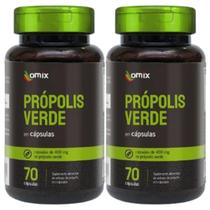 2x Própolis Verde 60mg Compostos Fenólicos 70 cápsulas - Omix