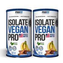 2x Proteína Vegana Isolate Vegan Pro Profit Banana Com Canela 480g