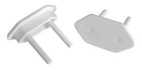 2X Protetor De Tomada Com 12 Peças De Plástico Branco Abnt L