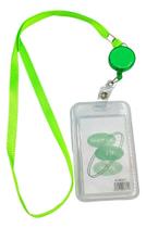 2X Protetor Para Crachá Transparente Com Cordão E Roller Cli 2X Protetor Para Crachá Transparente Com Cordão E Roller Cli