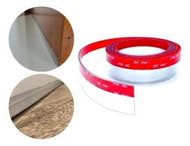 2X Protetor Veda Fresta Porta 3Mt X 2Cm Transparente Rodo Ag 2X Protetor Veda Fresta Porta 3Mt X 2Cm Transparente Rodo Ag