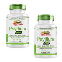 2x Psyllium Pro 750mg 120cps Quitosana - Cromo - Biotina - VItamina C