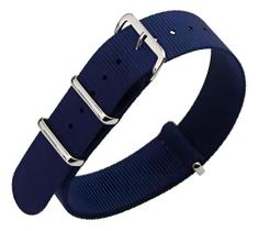 2X Pulseira Nato Zulu Nylon Militar Cor Azul Escuro 22Mm 2X Pulseira Nato Zulu Nylon Militar Cor Azul Escuro 22Mm