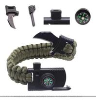 2X Pulseira Paracord Sobrevivência Militar Pederneira Bussol 2X Pulseira Paracord Sobrevivência Militar Pederneira Bussol
