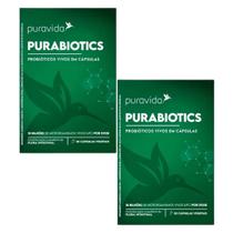 2x Purabiotics Probióticos Vivos Em Cáps. Pura Vida 30caps 2x Purabiotics Probióticos Vivos Em Cáps. Pura Vida 30caps