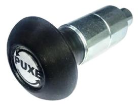 2X Puxador 2 Corpo Manipulo Redondo Preto Pino 14Mm