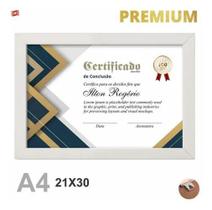 2X Quadro Moldura A4 21X30 Certificado Diploma Álvara Curso
