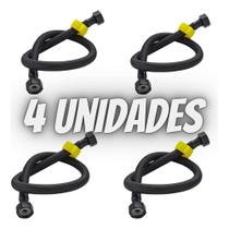 2X Rabicho Flexivel 50 Cms Engate Mangueira Trançado Aço Ino