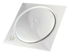 2x Ralo Inteligente Casa Banheiro Inox Click Up Quadrado 10x10cm