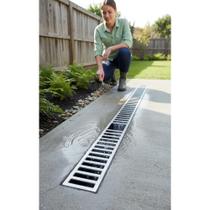 2x Ralo Linear Alumínio 7x100cm C/ Coletor Água Pluvial 2x Ralo Linear Alumínio 7x100cm C/ Coletor Água Pluvial
