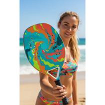 2x Raquete Beach Tennis Carbono 100% 22mm Azul Spin 2x Raquete Beach Tennis Carbono 100% 22mm Azul Spin