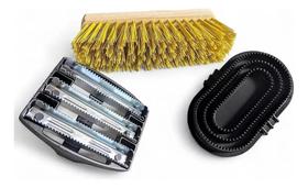 2X Raspadeira Zincada De Ferro + Escovão + Raspadeira De Bor