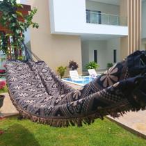 2X Rede De Dormir Casal Descanso Com Desenho Indiana Cor Mar 2X Rede De Dormir Casal Descanso Com Desenho Indiana Cor Mar