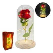 2X Redoma Rosa Encantada Iluminada Dia Dos Namorados Casal L 2X Redoma Rosa Encantada Iluminada Dia Dos Namorados Casal L