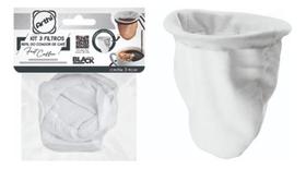 2X Refil Coador De Café Individual Pequeno Filtro De Pano 3 2X Refil Coador De Café Individual Pequeno Filtro De Pano 3