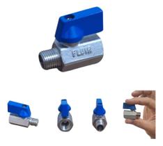 2X Registro Válvula Esfera Mini - Fluir 1/4 Macho X 1/4 Fême