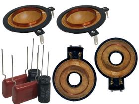2x Reparo Driver HDI320 e 2 Reparo Tweeter HI320 c Capacitor 2x Reparo Driver HDI320 e 2 Reparo Tweeter HI320 c Capacitor