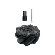 2x Roda Mecanum Omnidirecional Robô / Motor 48mm - Preto