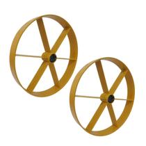 2x Rodas Chapa de Aço P/ Betoneira Menegotti Rental Max 400L