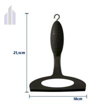 2X Rodinho De Pia Plástico 16Cm Preto Plasútil