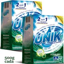 2x Sabão em Pó Para Maquina de Lavar Louça Unik 500g Detergente