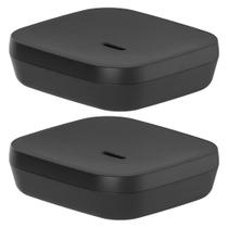2x Saboneteira de Bancada Banheiro com Drenagem Ou Preto 2x Saboneteira de Bancada Banheiro com Drenagem Ou Preto