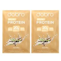 2x Sache Proteína Vegana Sport Dobro Baunilha 30g