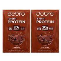 2x Sache Proteína Vegana Sport Dobro Chocolate Belga 30g 2x Sache Proteína Vegana Sport Dobro Chocolate Belga 30g