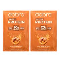 2x Sache Proteína Vegana Sport Dobro Doce de Leite 30g