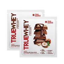 2x Sachê True Whey Proteína Chocolate Com Avelã True Source 32g