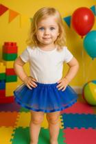 2X Saia Tutu Tule Bebê Cores Variadas Tule Infantil 2X Saia Tutu Tule Bebê Cores Variadas Tule Infantil