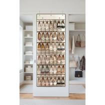 2x Sapateira Porta 20 Divisórias Bege 136cm: Organização Máx 2x Sapateira Porta 20 Divisórias Bege 136cm: Organização Máx