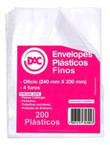 2X Saquinho Plástico A4 Ofício Fino 0.06 Mm - 4 Furos 200 Un