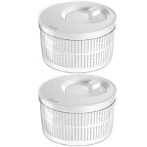 2x Secadores Salada Verduras Clear Fresh Transparente - Ou