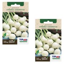2X Sementes de Cebola Conserva Crystal White Max TOPSEED 2X Sementes de Cebola Conserva Crystal White Max TOPSEED