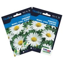 2X Sementes de Margarida Branca Blueline TOPSEED 2X Sementes de Margarida Branca Blueline TOPSEED