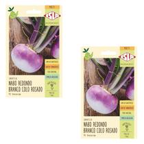 2X Sementes de Nabo Redondo Branco Colo Rosado ISLA 2X Sementes de Nabo Redondo Branco Colo Rosado ISLA