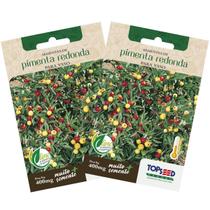 2X Sementes de Pimenta Redonda para Vaso TOPSEED 2X Sementes de Pimenta Redonda para Vaso TOPSEED
